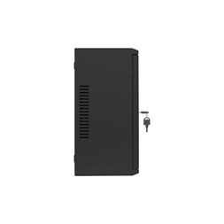 Lanberg 19" 4U+3U SZÉL:540mm MÉLY:200mm MAG:400mm fémajtós fekete fali rack szekrény