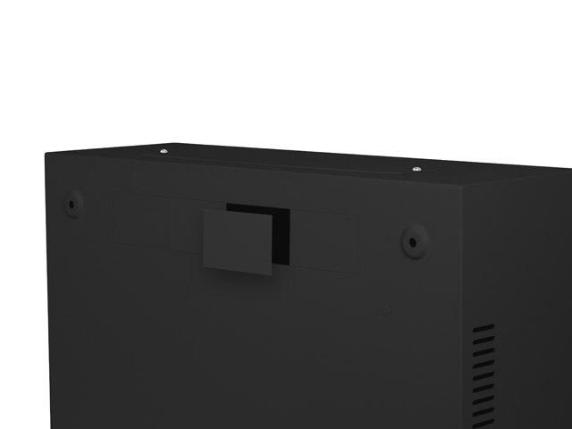 Lanberg 19" 4U+3U SZÉL:540mm MÉLY:200mm MAG:400mm fémajtós fekete fali rack szekrény