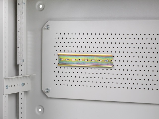 Lanberg 19" 4U+3U SZÉL:540mm MÉLY:200mm MAG:400mm fémajtós szürke fali rack szekrény