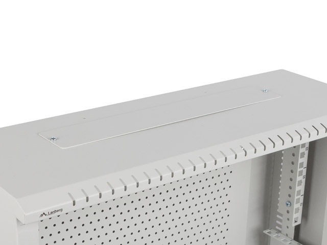 Lanberg 19" 4U+3U SZÉL:540mm MÉLY:200mm MAG:400mm fémajtós szürke fali rack szekrény