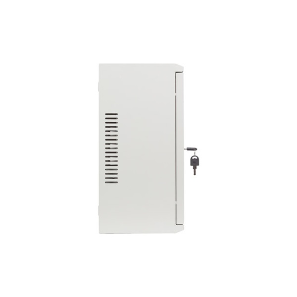 Lanberg 19" 4U+3U SZÉL:540mm MÉLY:200mm MAG:400mm fémajtós szürke fali rack szekrény