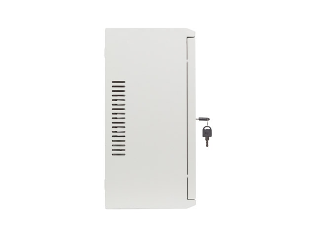 Lanberg 19" 4U+3U SZÉL:540mm MÉLY:200mm MAG:400mm fémajtós szürke fali rack szekrény