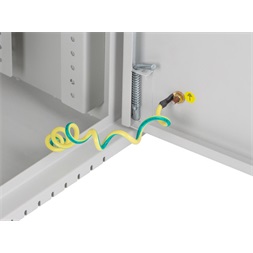 Lanberg 19" 4U+3U SZÉL:540mm MÉLY:200mm MAG:400mm fémajtós szürke fali rack szekrény