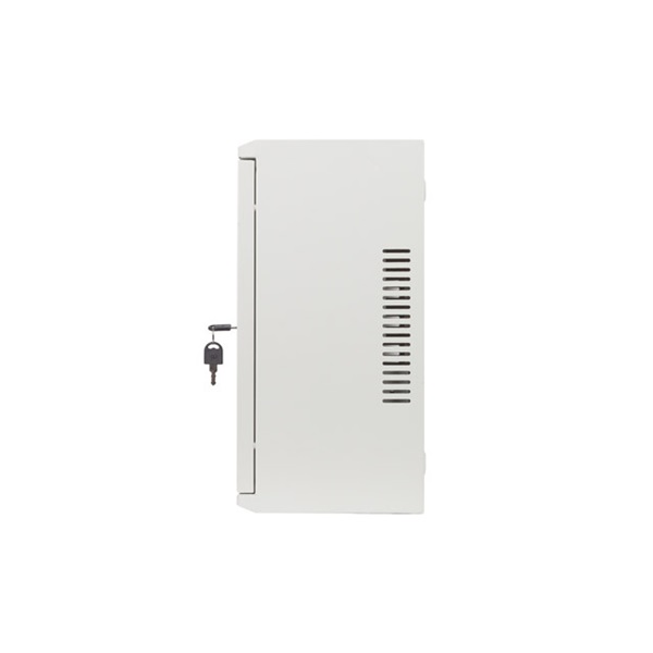 Lanberg 19" 4U+3U SZÉL:540mm MÉLY:200mm MAG:400mm fémajtós szürke fali rack szekrény