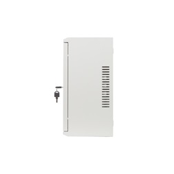 Lanberg 19" 4U+3U SZÉL:540mm MÉLY:200mm MAG:400mm fémajtós szürke fali rack szekrény