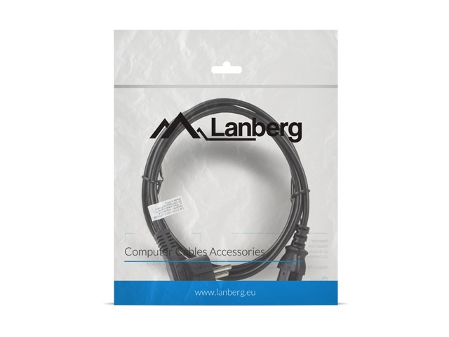Lanberg 1,8m C13 - SCHUKO fekete hálózati kábel