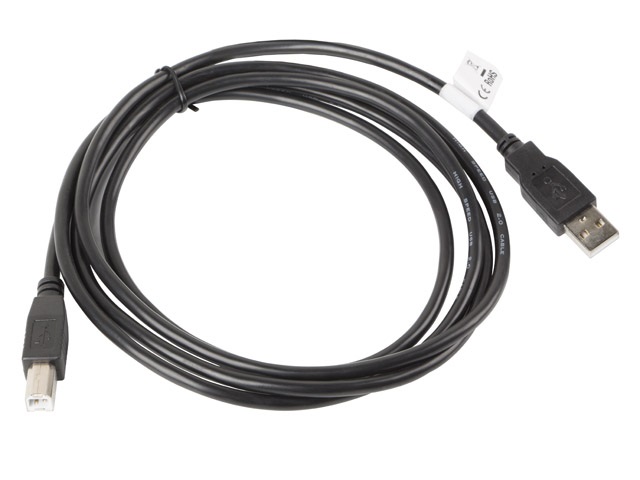 Lanberg 1,8m USB-A 2.0 apa - USB-B apa fekete kábel
