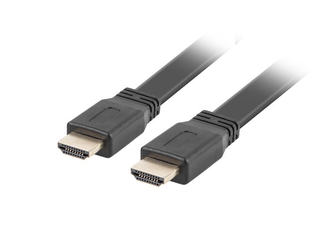 Lanberg 5m HDMI2.0 4K apa - apa lapos fekete kábel