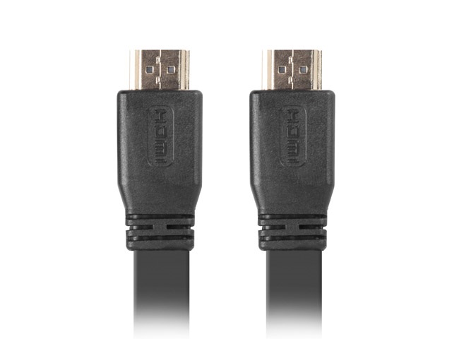 Lanberg 5m HDMI2.0 4K apa - apa lapos fekete kábel