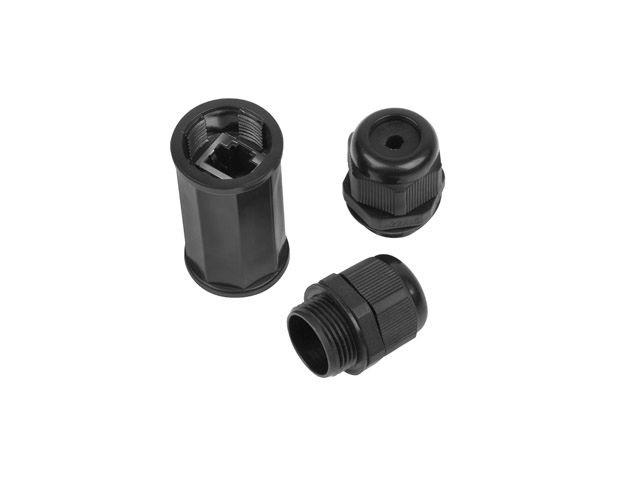 Lanberg AD-RJ45-OS6-IP67 RJ45-RJ45 Cat5e/Cat6 FTP IP67 vízálló árnyékolt fekete toldó