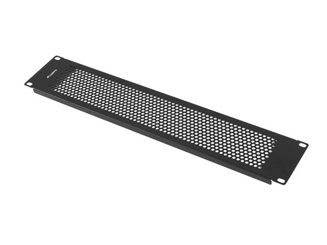 Lanberg AK-1412-B 19" 2U fekete fém hálós/perforált vakpanel