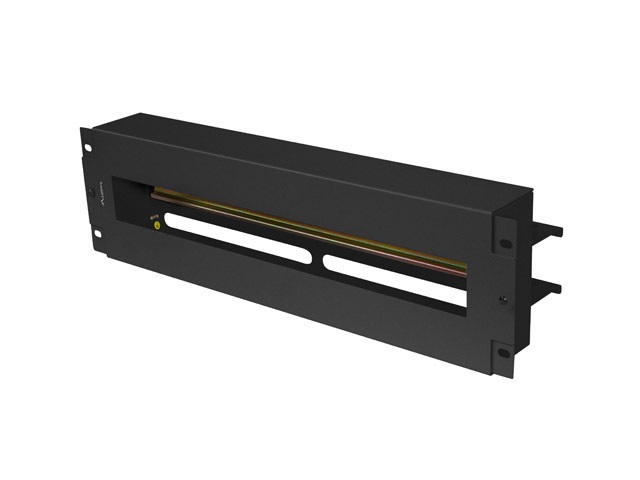 Lanberg AK-VDP103-B 19" 3U DIN sínes fedeles kismegszakító tartó panel