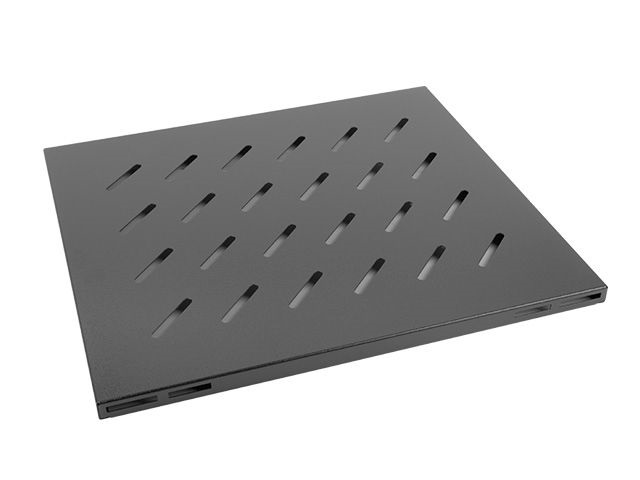 Lanberg AK-1003-B 19" 1U MÉLY:515mm MAX:120kg fix fekete polc 4 ponton rögzített csavarral