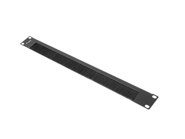 Lanberg AK-1103-B 19" 1U egyik oldalán nyitott fésűs fekete kábelrendező