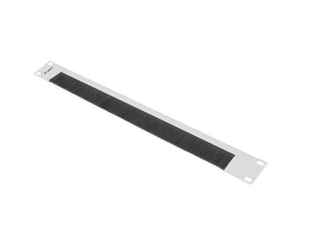 Lanberg AK-1103-S 19"/1U egyik oldalán nyitott fésűs szürke kábelrendező