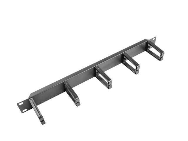 Lanberg AK-1202-B 19" 1U fekete műanyag gyűrűs fém kábelrendező