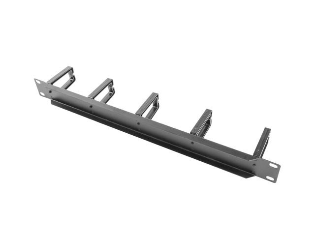 Lanberg AK-1202-B 19" 1U fekete műanyag gyűrűs fém kábelrendező