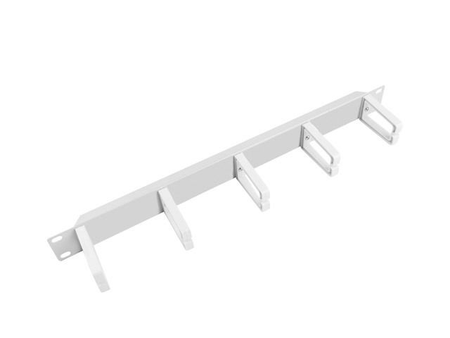 Lanberg AK-1202-S 19" 1U szürke műanyag gyűrűs fém kábelrendező