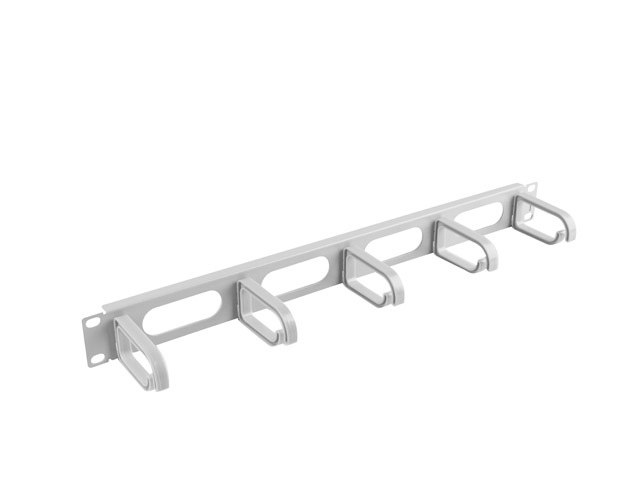 Lanberg AK-1205-S 19" 1U műanyag szürke kábelrendező hátsó lyukas bevezetővel