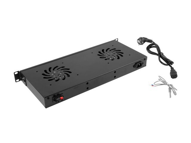Lanberg AK-1502-B 19" 1U 2 ventilátor + termosztát egység LCD kijelzővel