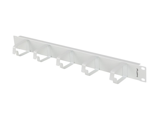 Lanberg AK-1701-S 19" 1U szürke fém gyűrűs fém kábelrendező