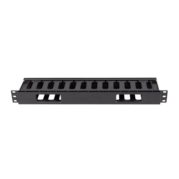 Lanberg AK-1703-B 19" 1U fekete műanyag csatornás kábelvezető