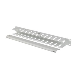 Lanberg AK-1704-S 19" 1U szürke fém csatornás kábelvezető