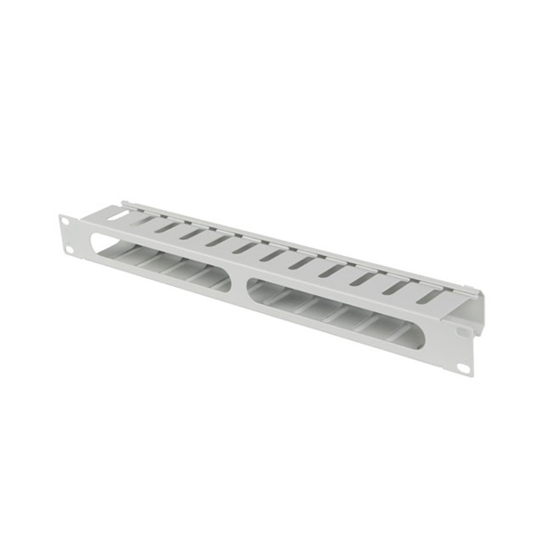Lanberg AK-1704-S 19" 1U szürke fém csatornás kábelvezető