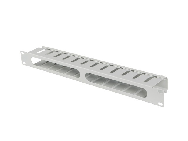 Lanberg AK-1704-S 19" 1U szürke fém csatornás kábelvezető