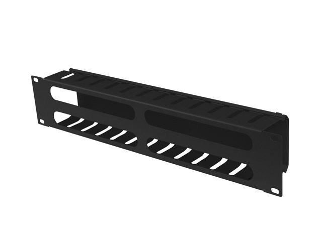 Lanberg AK-1705-B 19" 2U fekete fém csatornás kábelvezető