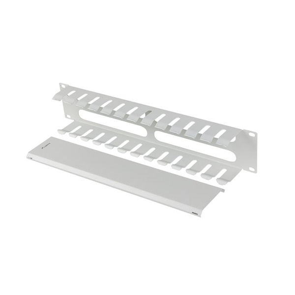 Lanberg AK-1705-S 19" 2U szürke fém csatornás kábelvezető