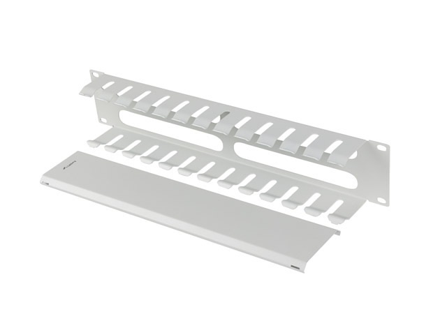 Lanberg AK-1705-S 19" 2U szürke fém csatornás kábelvezető