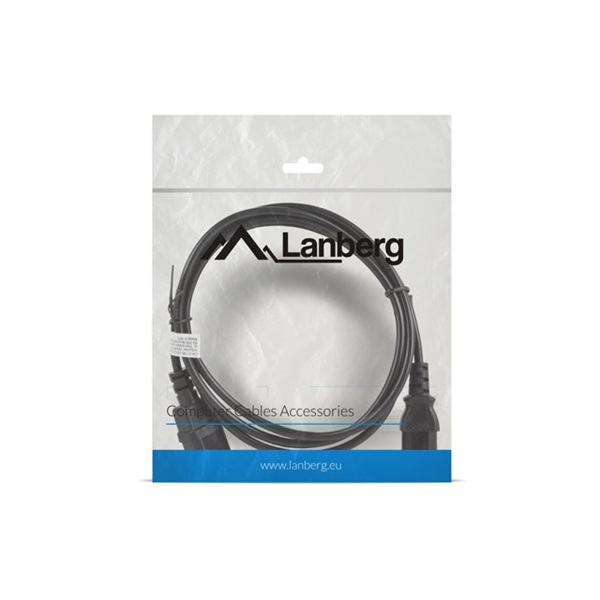 Lanberg CA-C13E-10CC-0018-BK IEC 320 C13->C14 2,5A fekete tápkábel 1,8m