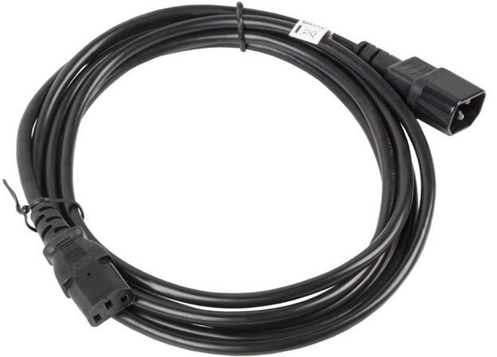 Lanberg CA-C13E-11CC-0030-BK extension power cable C13->C14 3m VDE