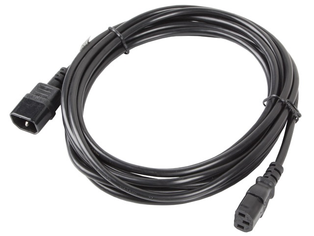 Lanberg CA-C13E-11CC-0050-BK IEC 320 C13->C14 VDE fekete tápkábel 5m