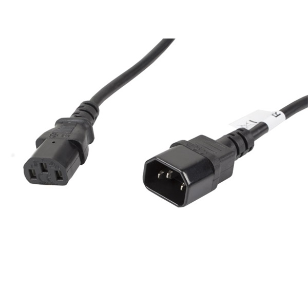Lanberg CA-C13E-11CC-0050-BK IEC 320 C13->C14 VDE fekete tápkábel 5m