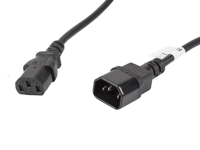 Lanberg CA-C13E-11CC-0050-BK IEC 320 C13->C14 VDE fekete tápkábel 5m