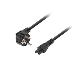 Lanberg CA-C5CA-11CC-003-BK CEE 7/7 (MICKEY)->IEC 320 C5 VDE fekete tápkábel 3m