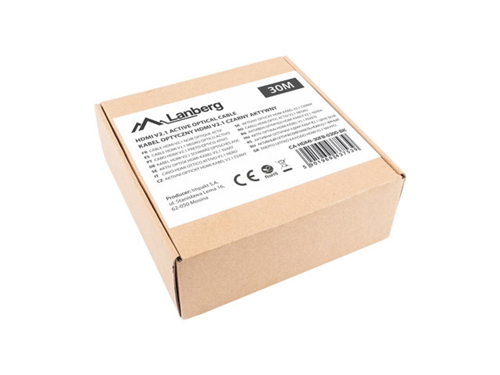 Lanberg CA-HDMI-30FB-0300-BK 30m 8K 60Hz HDMI fekete kábel