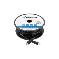Lanberg CA-HDMI-30FB-0500-BK 50m HDMI 2.1 apa-apa fekete AOC kábel