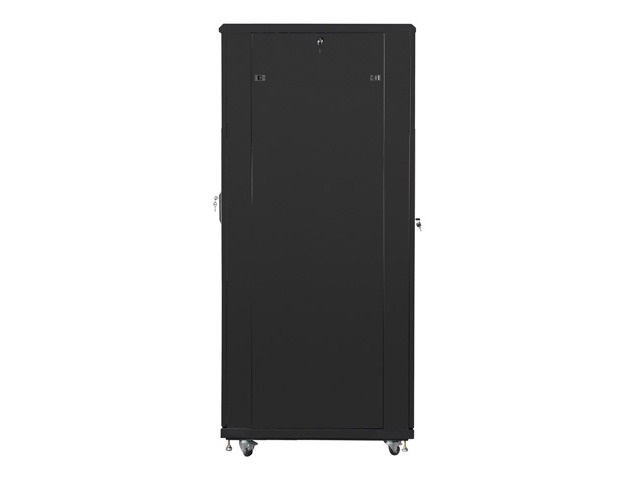 Lanberg FA01-8042-23B 19" 42U SZÉL:800mm MÉLY:1000mm MAG:2047mm összeszerelt hálós fémajtós fekete rack szekrény
