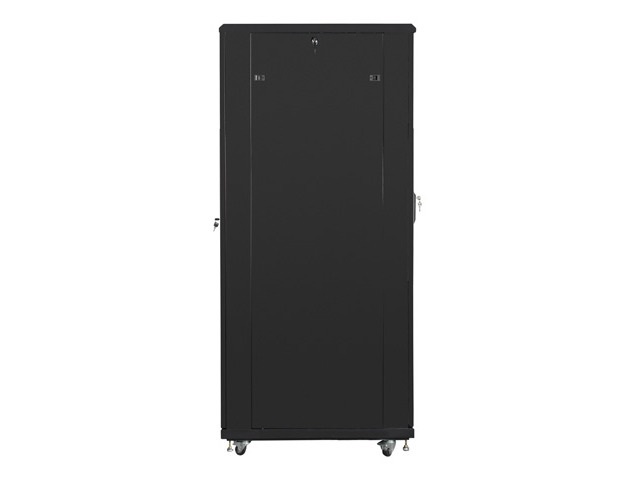Lanberg FA01-8042-23B 19" 42U SZÉL:800mm MÉLY:1000mm MAG:2047mm összeszerelt hálós fémajtós fekete rack szekrény