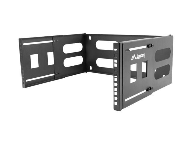 Lanberg FB01-5404-10B 19" 4U SZÉL:497mm MÉLY:400/240mm fekete fali konzol