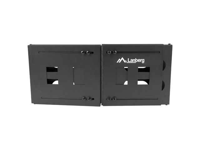 Lanberg FB01-5404-10B 19" 4U SZÉL:497mm MÉLY:400/240mm fekete fali konzol