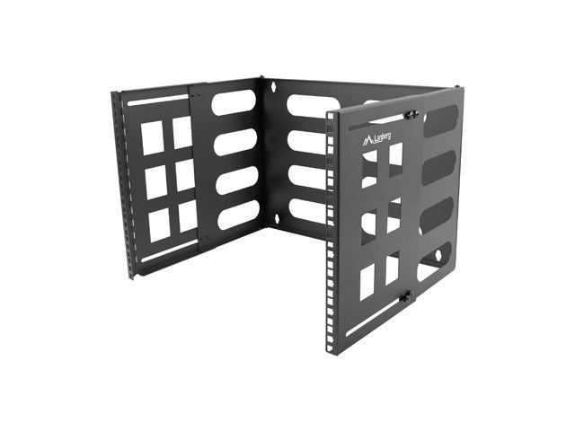 Lanberg FB01-5408-10B 19" 8U SZÉL:497mm MÉLY:400/240mm fekete fali konzol