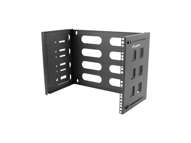 Lanberg FB01-5408-10B 19" 8U SZÉL:497mm MÉLY:400/240mm fekete fali konzol