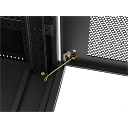 Lanberg FF01-6632-23BL 19" 32U SZÉL:600mm MÉLY:600mm MAG:1603mm lapraszerelt LCD hálós fémajtós fekete rack szekrény