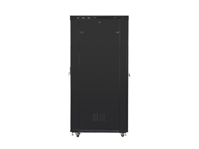 Lanberg FF01-8242-23BL 19" 42U SZÉL:800mm MÉLY:1200mm MAG:2127mm lapraszerelt LCD hálós fémajtós fekete rack szekrény