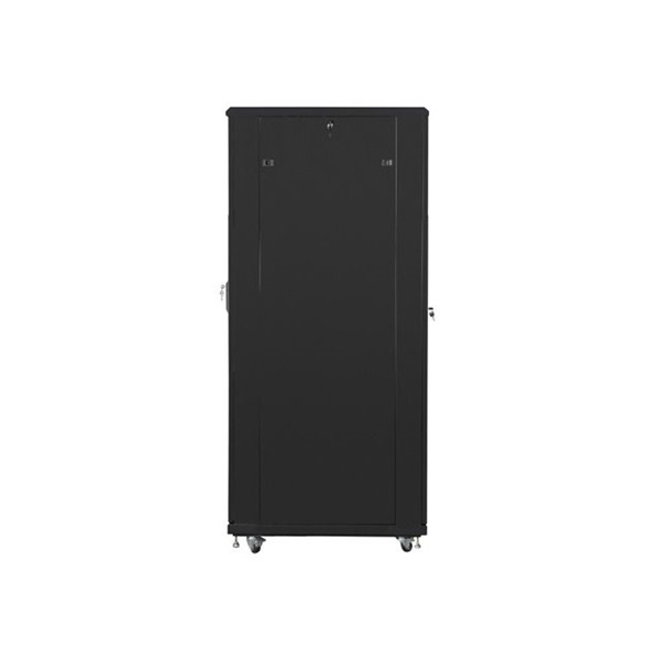 Lanberg FF01-8042-23B 19" 42U SZÉL:800mm MÉLY:1000mm MAG:2047mm lapraszerelt hálós fémajtós fekete rack szekrény