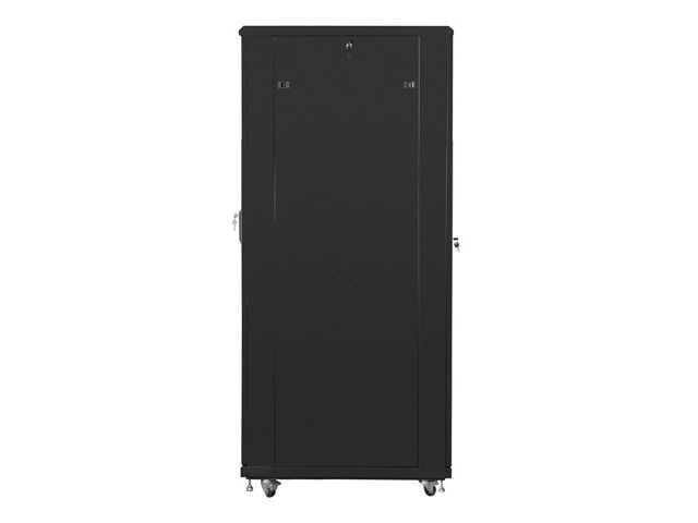 Lanberg FF01-8042-23B 19" 42U SZÉL:800mm MÉLY:1000mm MAG:2047mm lapraszerelt hálós fémajtós fekete rack szekrény